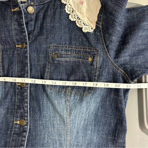 Upcycled Jean Jacket Denver Hayes Size Large - Picture 10 of 10